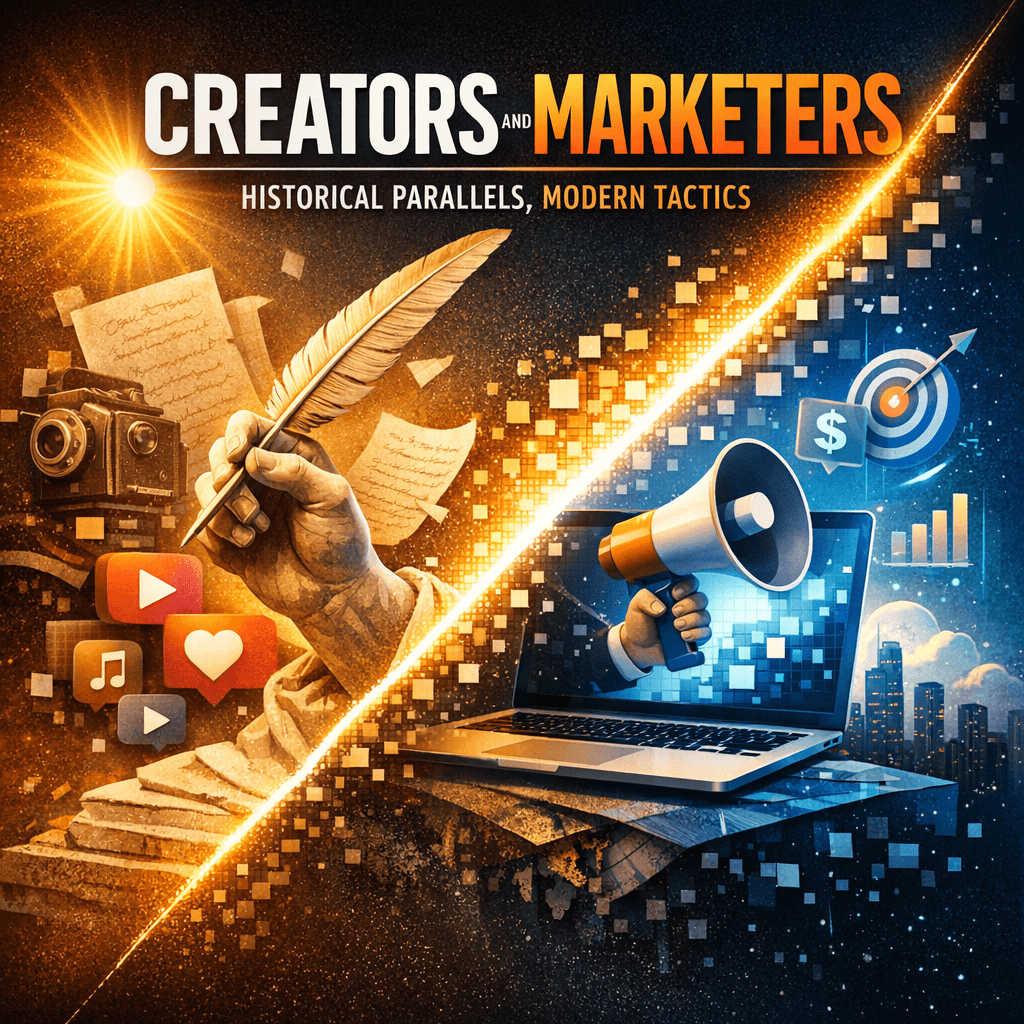 Creators and Marketers: Historical Parallels, Modern Tactics