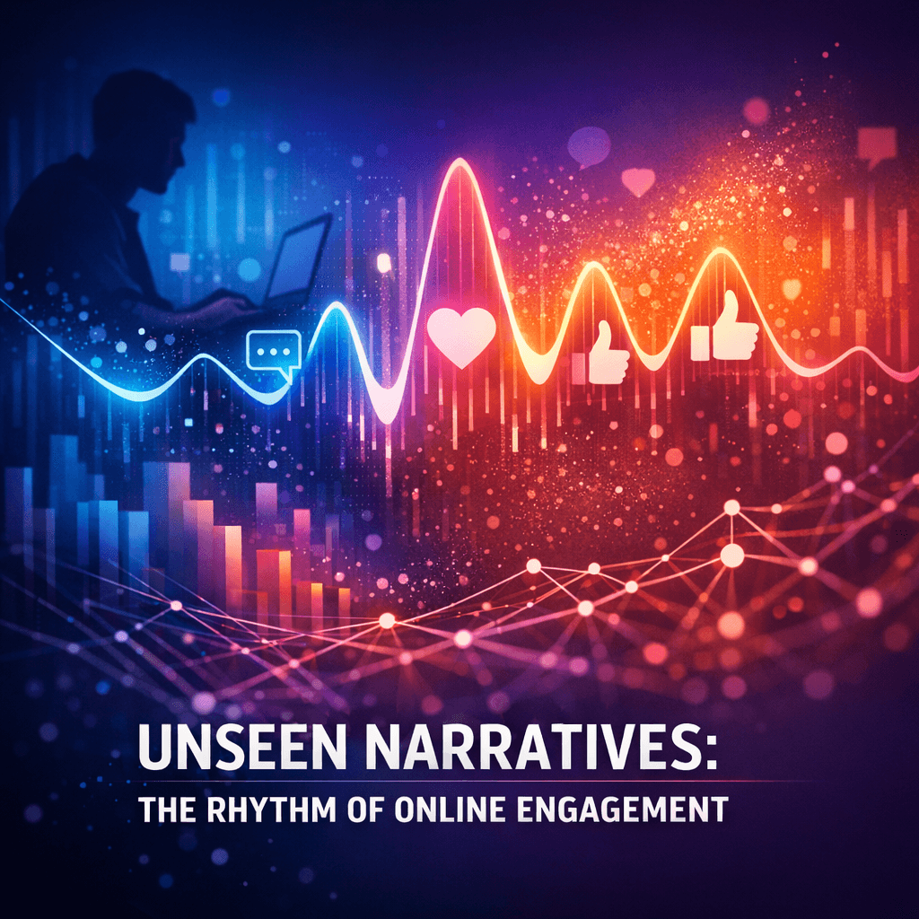 Unseen Narratives: The Rhythm of Online Engagement